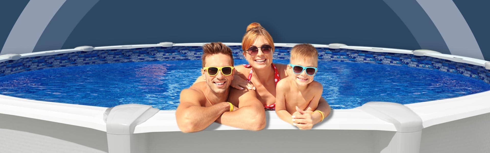 Family In The Pool